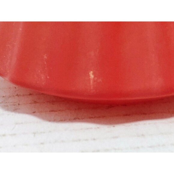 VINTAGE LAMPE BERGER PARIS RED FROSTED  GLASS  FRAGRANCE LAMP W CATALYTIC BURNER - Picture 10 of 11